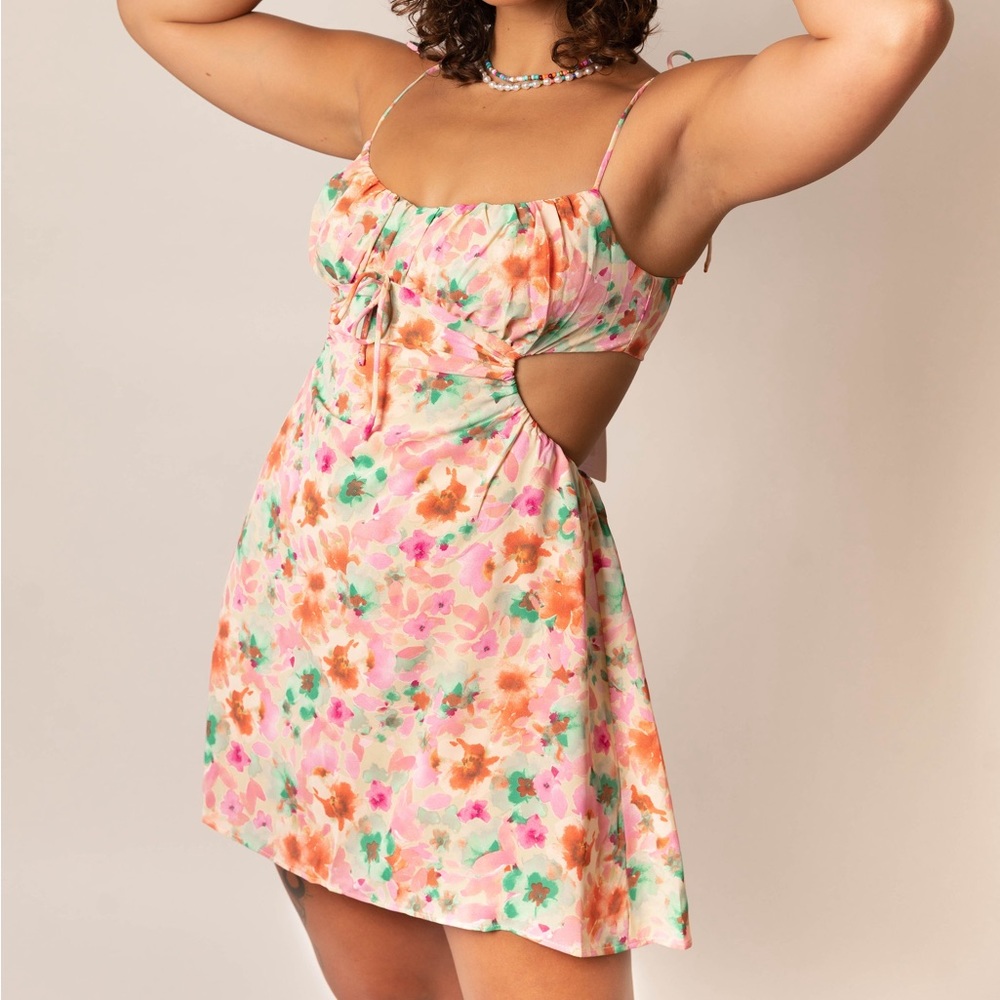 Floral mini dress - Picture 5 of 12